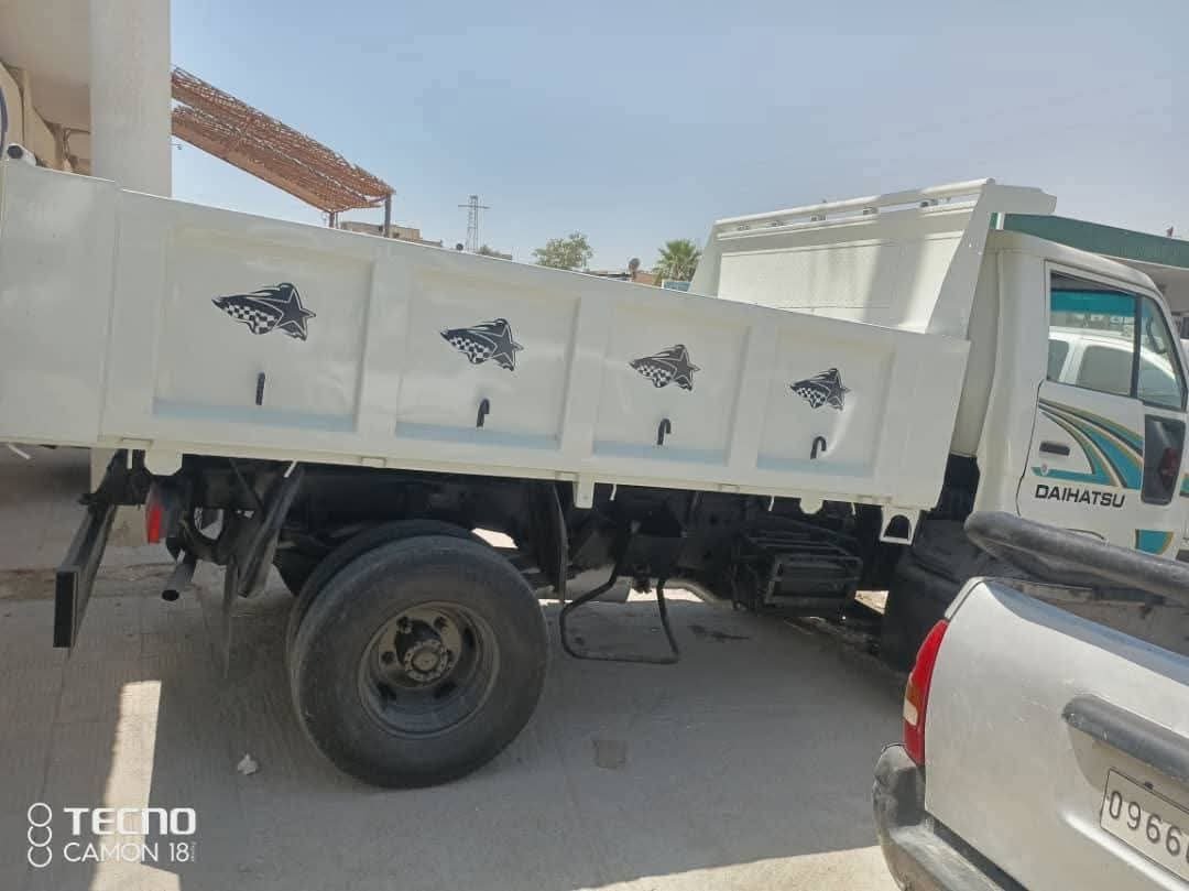 Dump truck for sale in Syria, Daihatsu 260C dump truck, 2006 model, located in Damascus, the best site for selling heavy equipment in Syria.