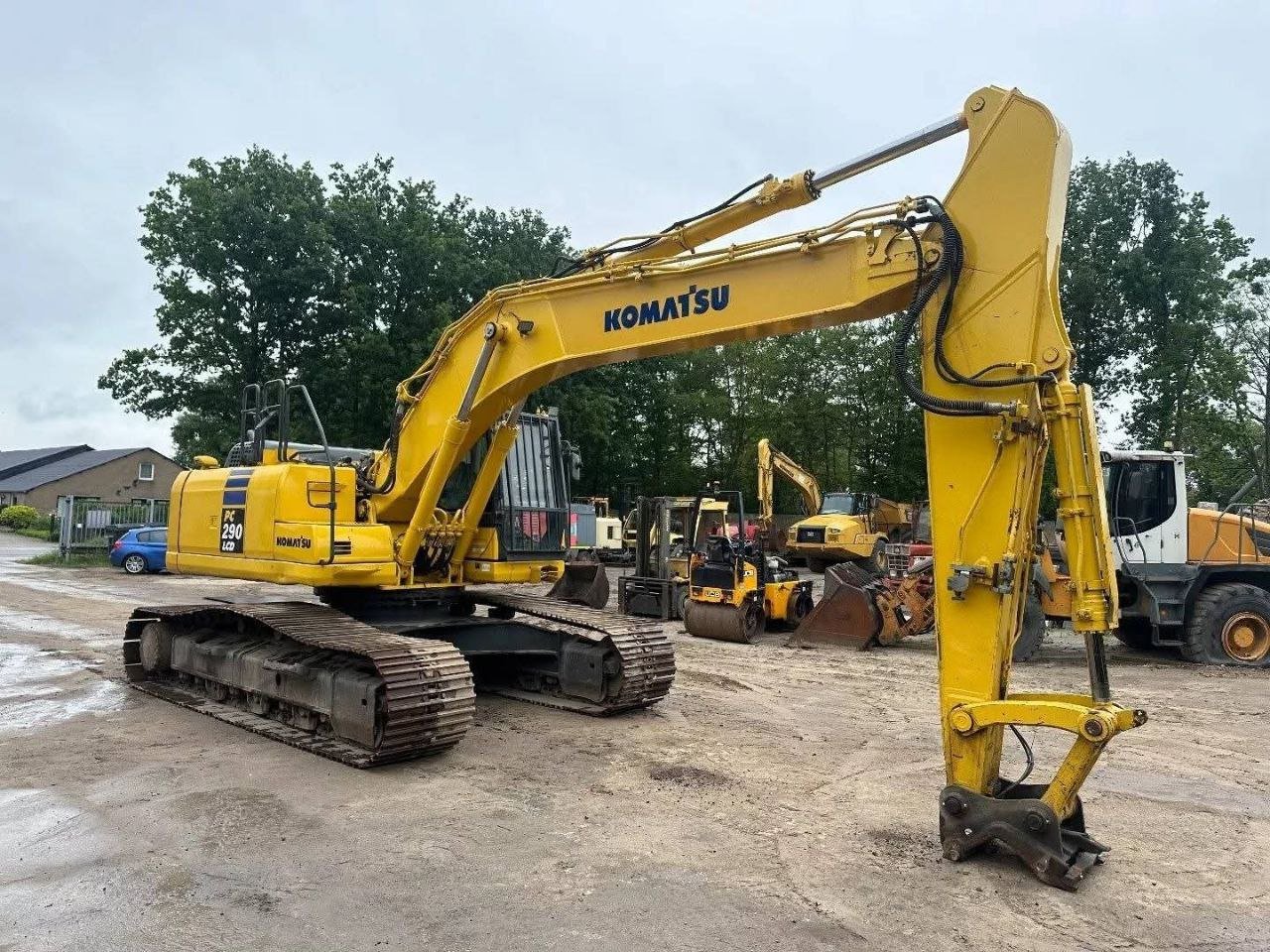 Excavator for sale in Syria, Komatsu PC 290 LC-10 model 2014 located in Damascus, the best site for selling trucks and heavy equipment in Syria.