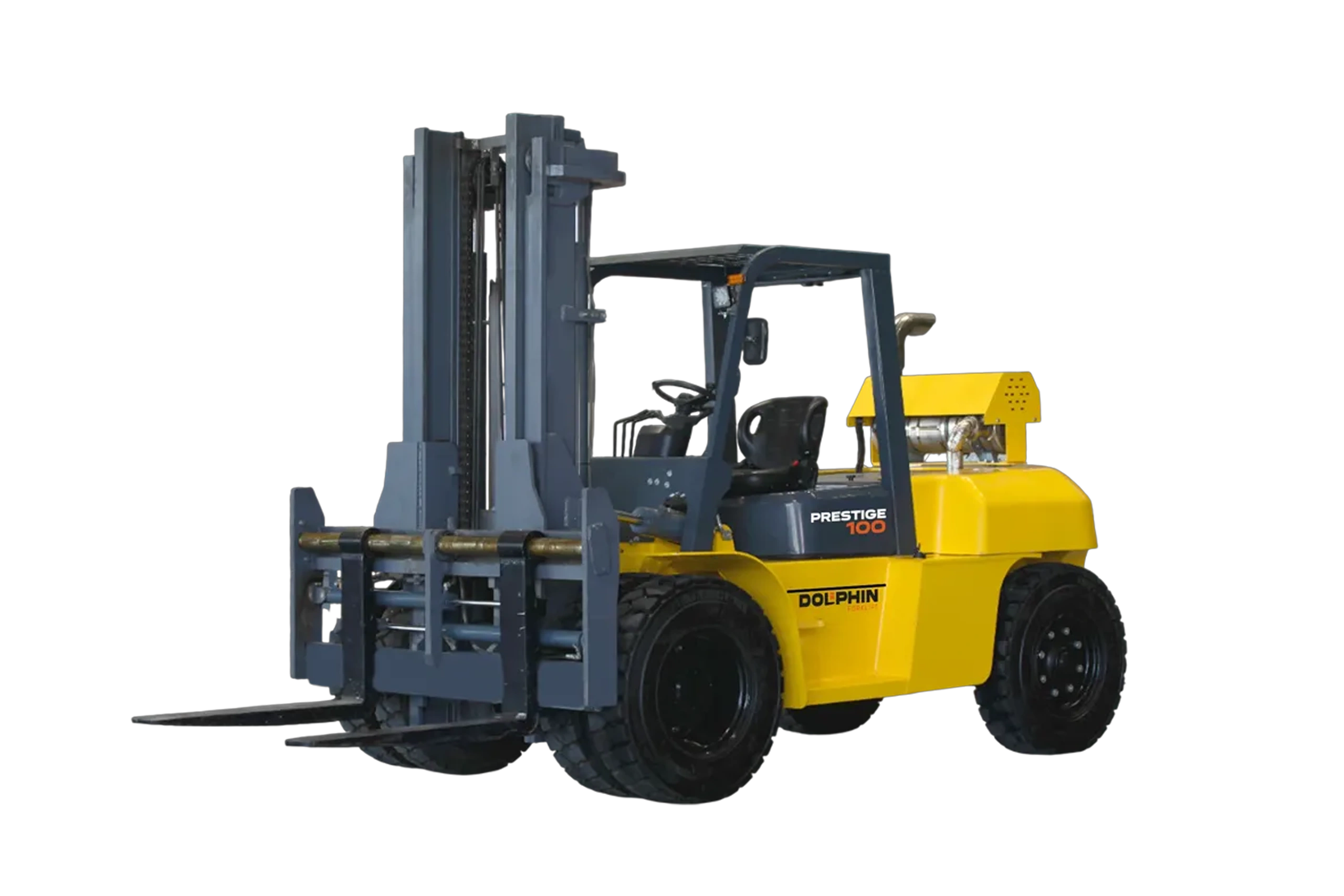 New Forklift for Sell in Syria, Dolphin Forklift DP-100 Prestige,10 Ton Diesel Forklift, Mast Height 7 Meter